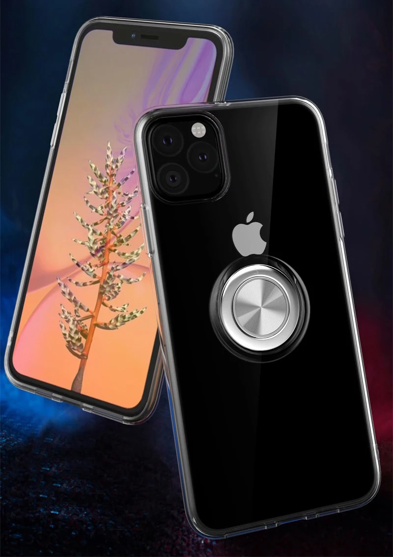 Чехол для iPhone XS Max чехол для iPhone 11 Pro максимальный чехол прозрачный мягкий силиконовый кольцо из ТПУ чехол для iPhone X 6 6s 7 8 Plus чехол Caque