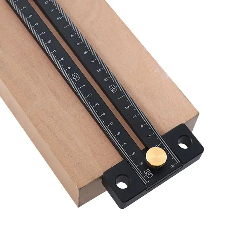 

Aluminum Alloy 180/280mm Scale Metric Measure Scribing Ruler T Shape Woodworking Carpentry Marking Tool