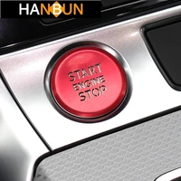 car styling central control one click start switch sticker trim for audi a6 c8 2019 2020 button cover interior accessories