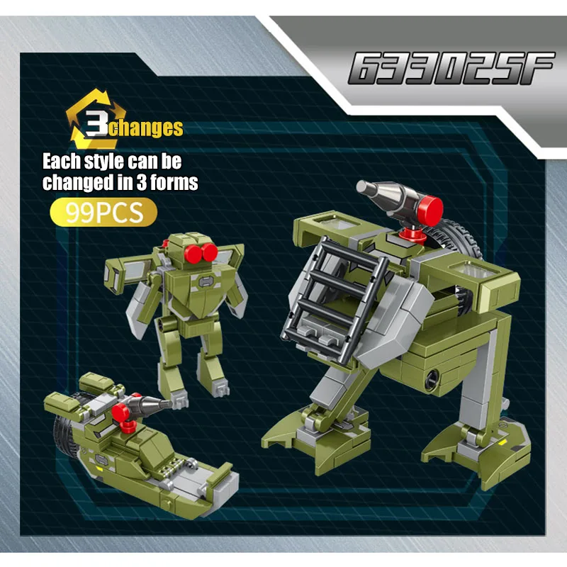 

Eight-In-One Militarys Main Battle Tank Building Block Technology Army Heavy Tank Brick Children's Educational Toy Boy Gift