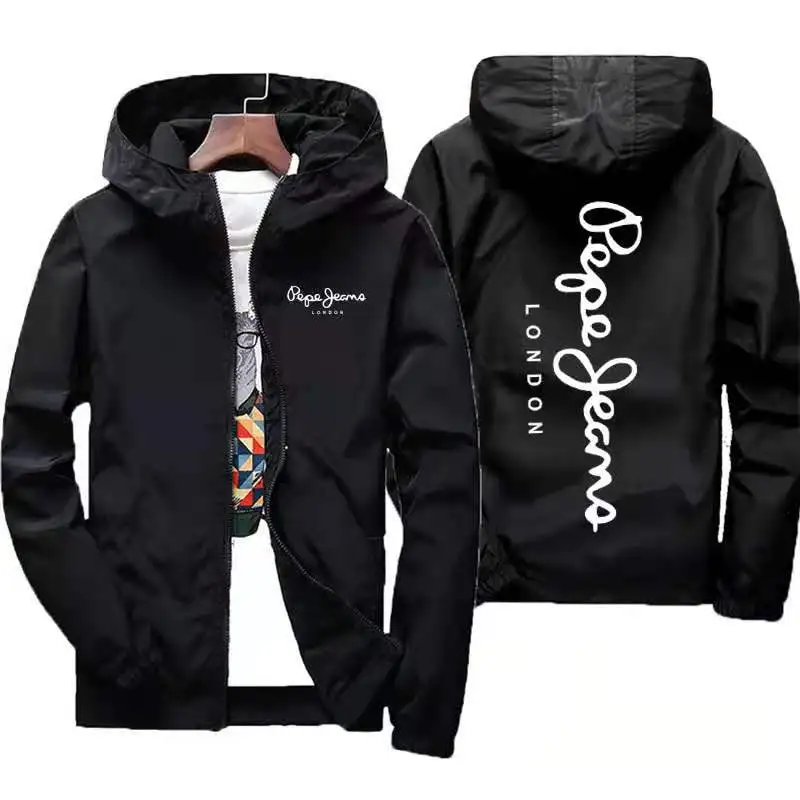 

Brand men's windbreaker hoodie spring and autumn casual zipper hoodie men's casual hop street men's jacket jacket