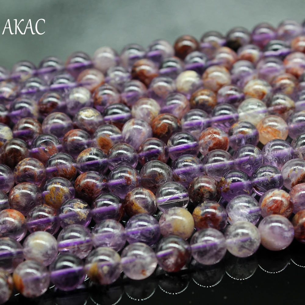 Фото 2 нити/набор AKAC approx8mm натуральный какосенит фиолетовый Фантом свободные бусины