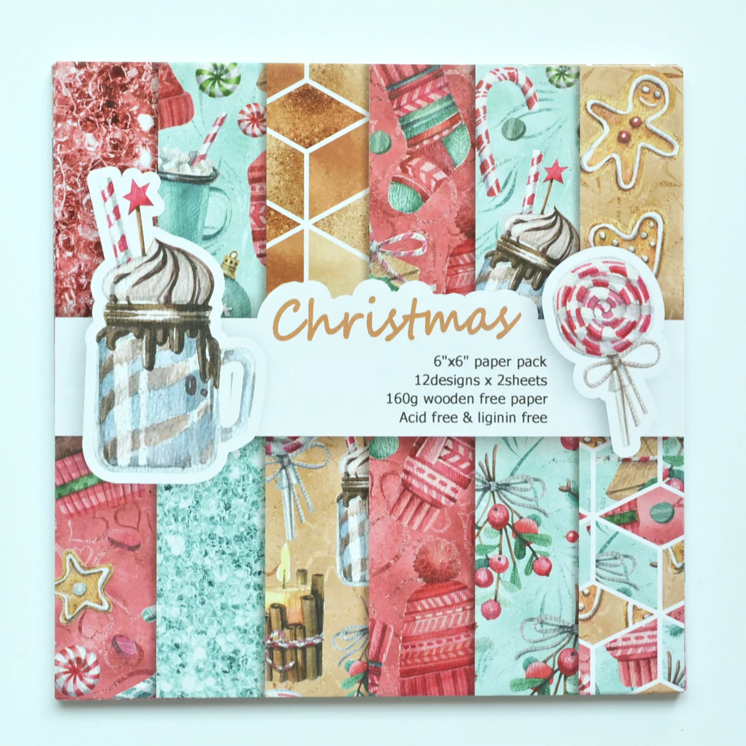 Рождественский Скрапбукинг бумажный пакет бумажная бумага для творчества