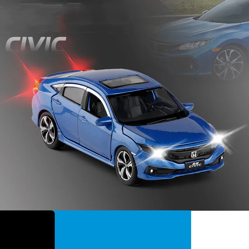 Высокая имитация литья под давлением модель автомобиля 2019 новый CIVIC 1/32