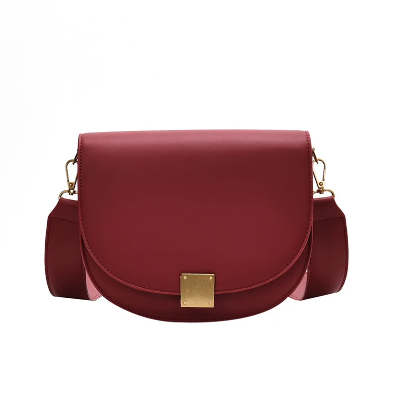 Женская сумка седло из ПУ кожи на широком ремешке|Сумки с ручками| |