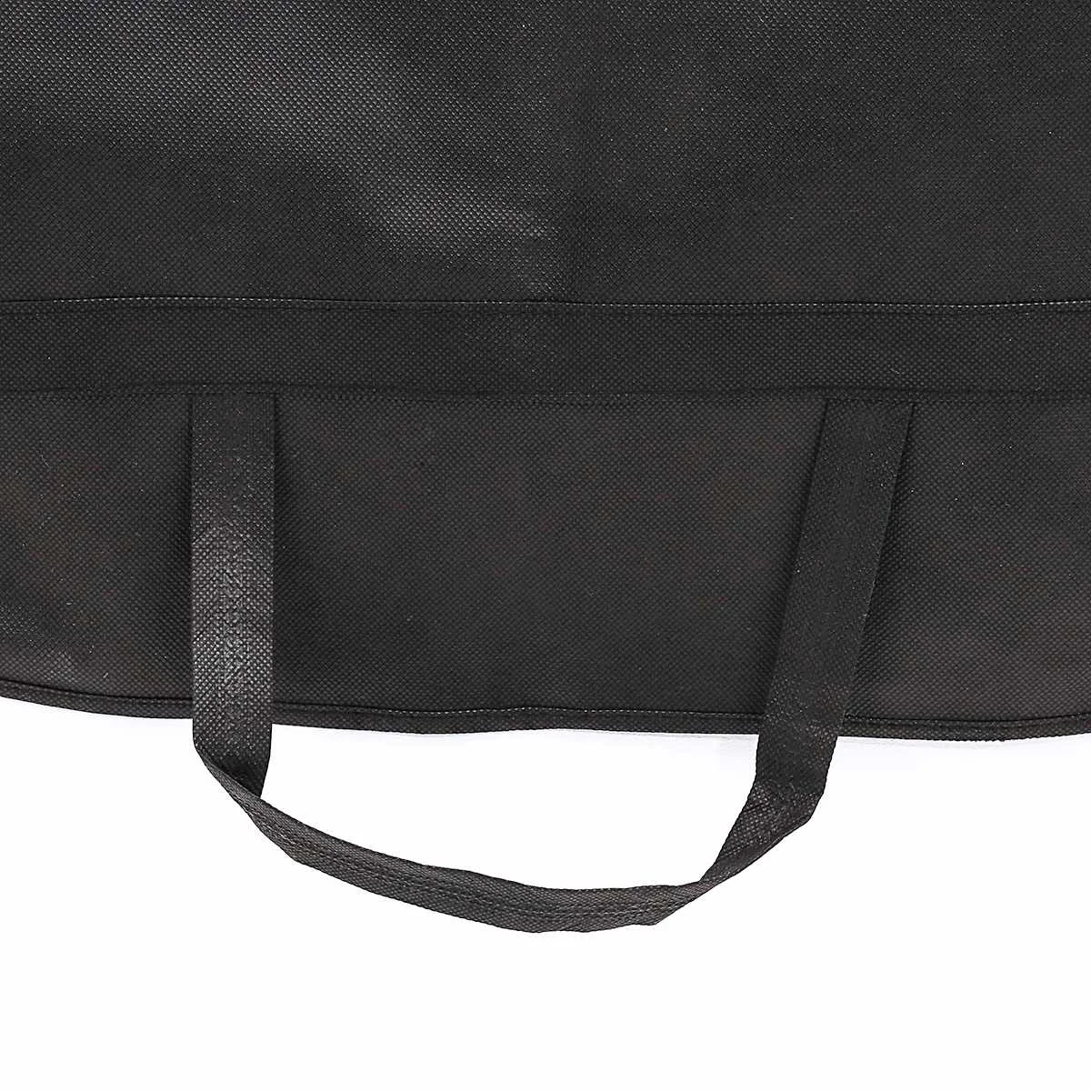 Men Black Dustproof Hanger Coat Clothes Garment Suit Cover Storage Bag Suit Cover Bag For Clothes With Zipper 1Pcs
