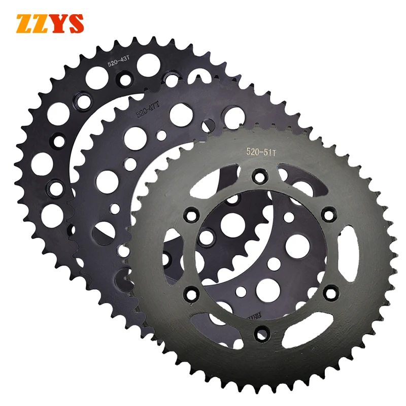 

520 43T 47T 51T Rear Sprocket Gear Staring Wheel For Honda CRF230 CRF230M CRF230L CRF 230 CRM250 CRM250K CRM250L CRM250R CRM 250