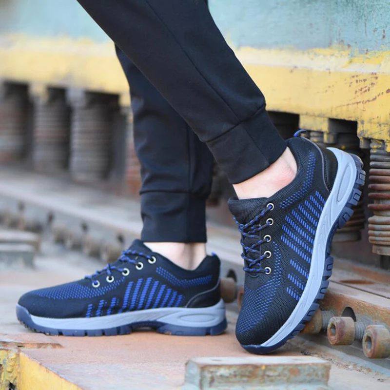 Мужская Осенняя сумка для обуви защиты от ударов со стальной головкой