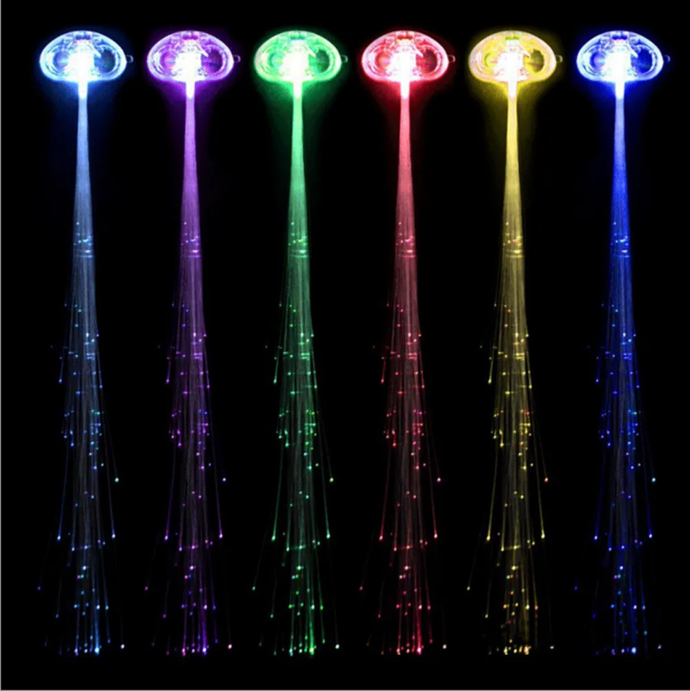 6 шт. светодиодный парик светящаяся вспышка заколка для волос косы