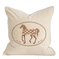 croker horse design embroidered horse sofa cushion cover pillowslip pillowcase without core bedroom living room car seat cover