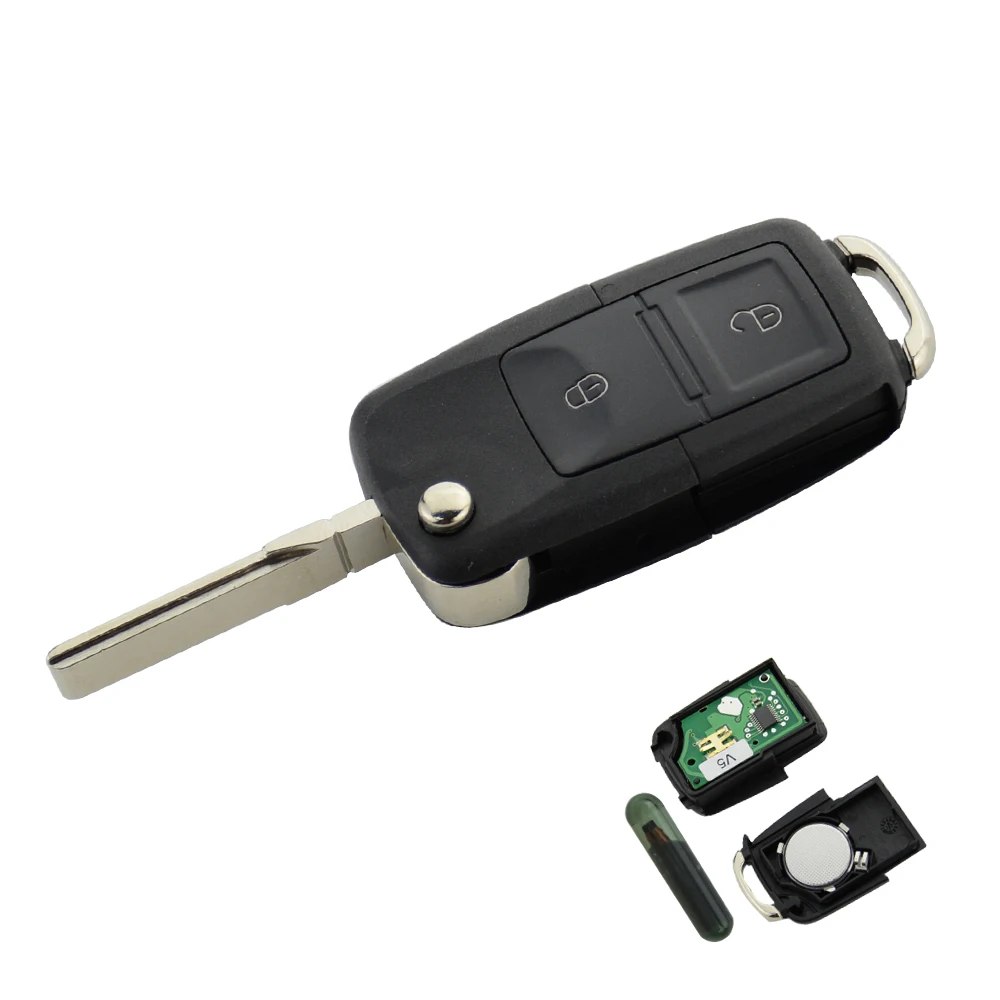 OkeyTech 2 кнопочный откидной пульт дистанционного управления брелок 434 МГц ID48 чип