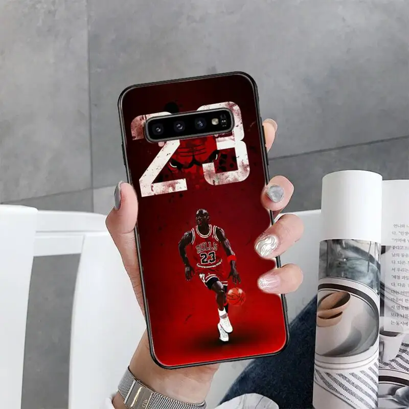 

Manton Basketball 23 Jordan Silicone Black Phone Case For Samsung Galaxy S5 S6 S7 S8 S9 S10 S10e S20 edge plus lite