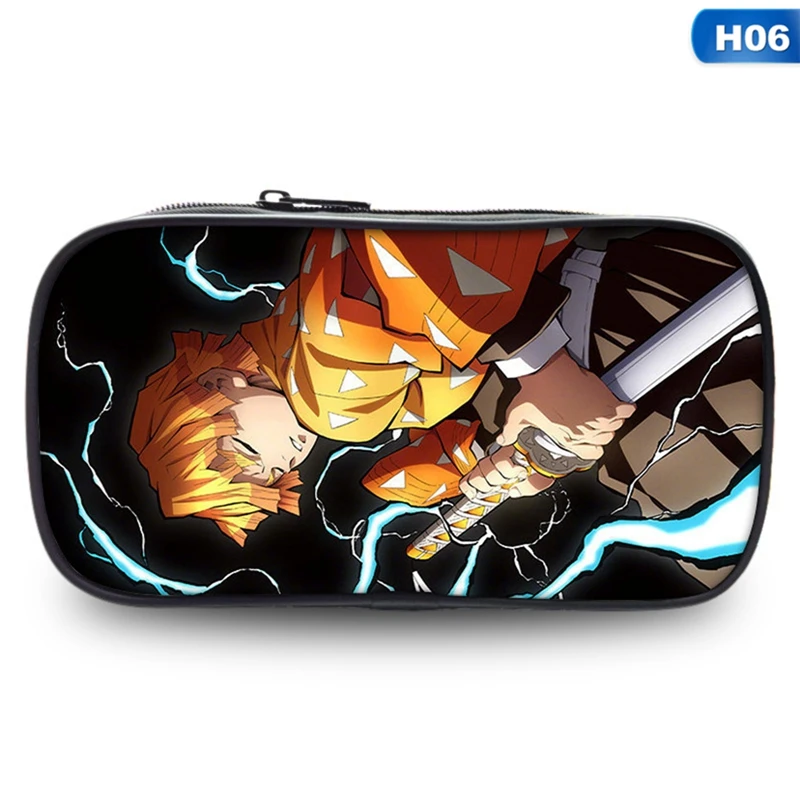 

Anime Demon Slayer: Kimetsu No Yaiba Cartoon Print Pen Bag Student Pencil Case Storage Bag Kids School Stationery Supplies