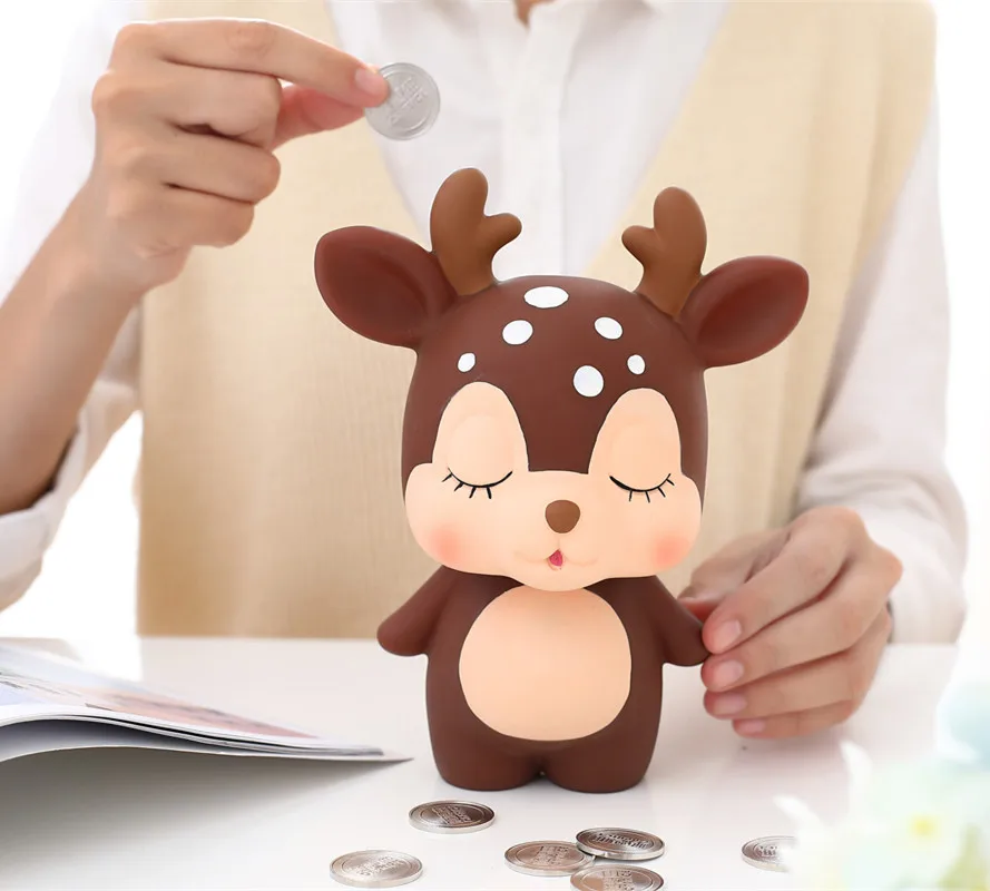 Милый олень Копилка Мультфильм Креативный прекрасный подарок сохранение