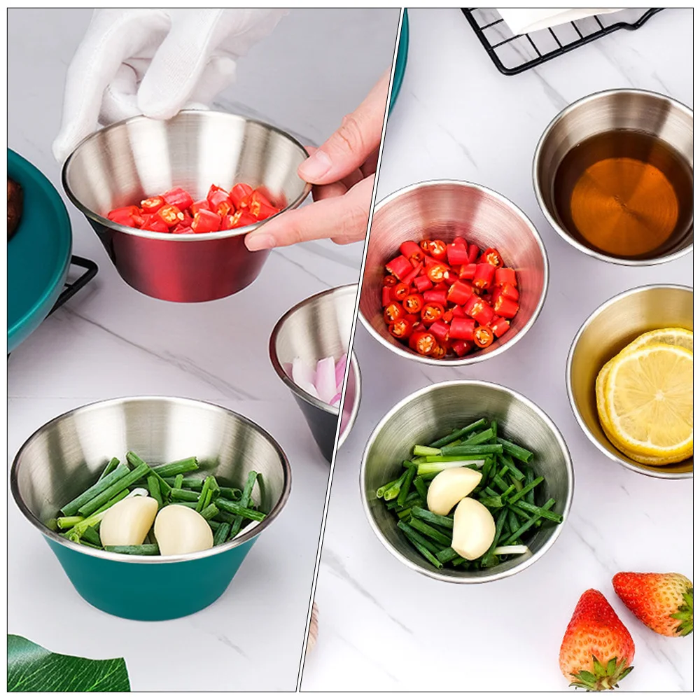 

4Pcs Portable Soy Sauce Dishes Saucer Appetizer Plates (Assorted Color)