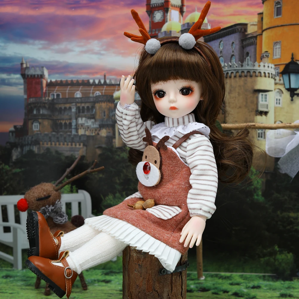 Bjd кукла 30 см подарки для девочки 18 суставов кукла с одеждой DIY кукла лучшие подарки для девочки ручной работы игрушка косметика