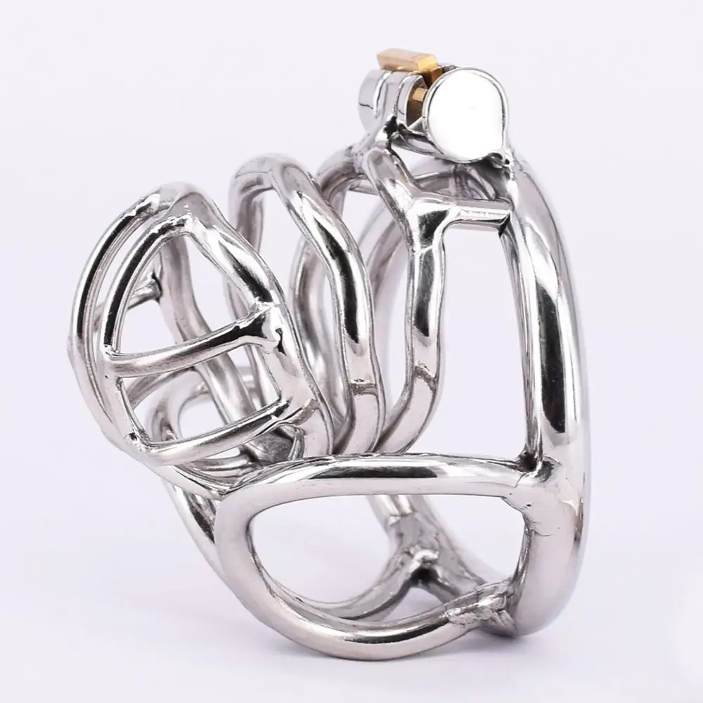 Нержавеющая сталь Мужской петух клетка Блокировка металлическое кольцо для