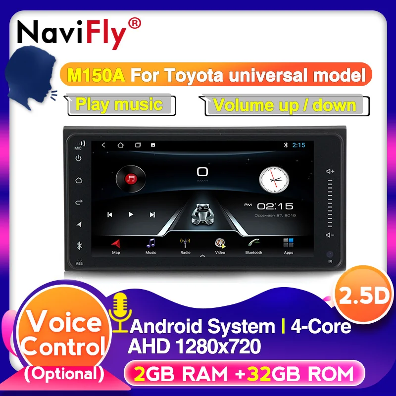 European warehouse 2din Universal android9 Car Radio Player Stereo for toyata COROLLA VIOS CROWN CAMRY HIACE PREVIA RAV4 | Автомобили и