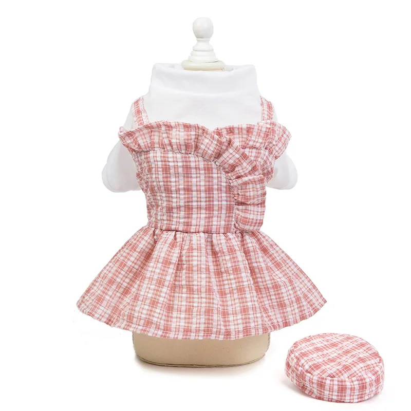

Plaid Dog Clothes Pet Dresses Spring Summer Ladies Party Princess Cats Skirt For Small Dog Yorkshire Comfortable Dogs Clothing