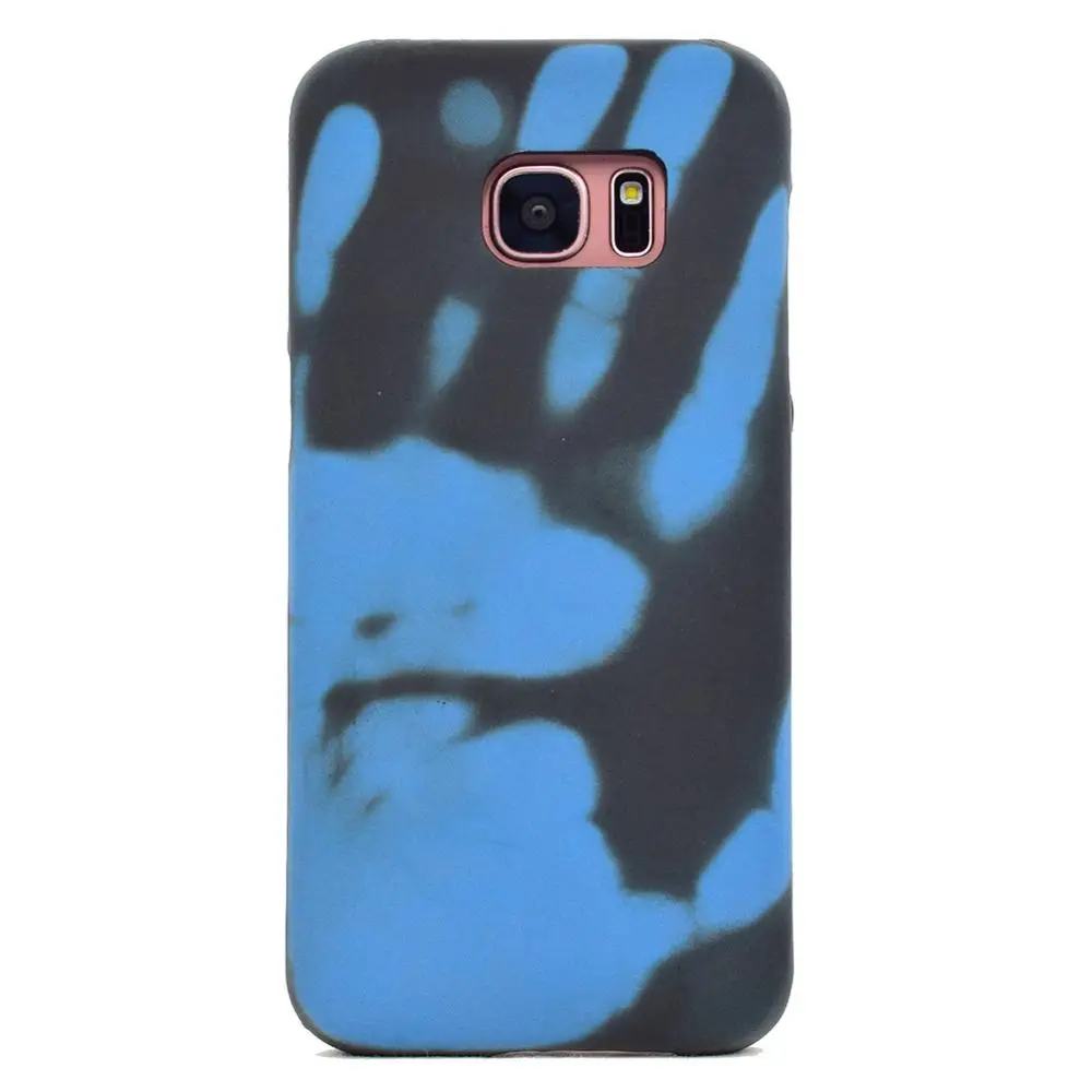 only case Сменный цветной чехол для телефона samsung S7 Edge S8 Plus S9 Plus S10 plus S10 lite Note 9 Note10 PRO Shell датчик температуры - Цвет: only case
