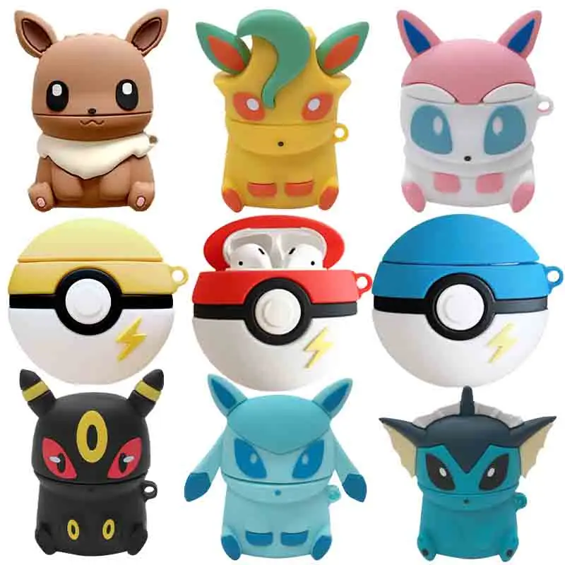 

Чехол Airpods Kawaii мультфильмы покромон Eevee Airpods 2/Pro Чехол для наушников силиконовый мягкий защитный чехол