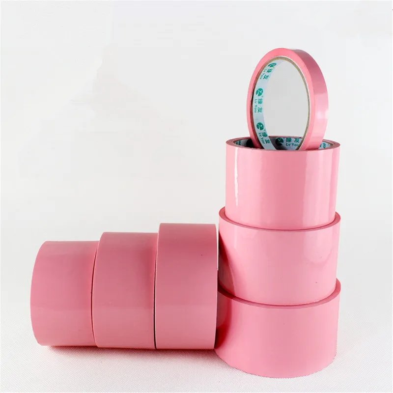 

1 Roll Cute Pink Tape Color Transparent Tape Vegetable Tape Wholesale Packing Tapes Plant Tie Tool 1.8cm/2.4cm/4.8cm/6cm X 60m