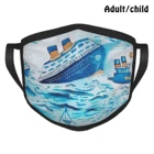 Шапочка с рисунком паром и лодкой, модная забавная многоразовая маска для лица Pm2.5, анатомия Greys, Дерек, пастушья, серый паром, лодка, ТВ