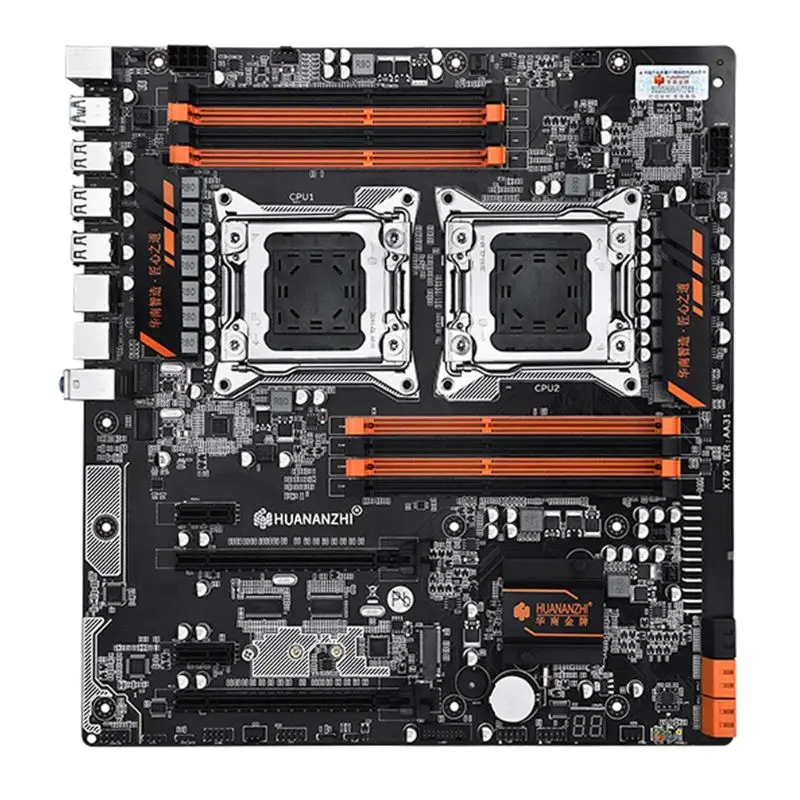 Verkaufen Huananzhi X79-8D Motherboard Intel Dual CPU LGA 2011 E5 2689 2670 V2 DDR3 1333/1600/1866MHz 256GB M.2 NVME SATA3 USB 3,0 E-ATX