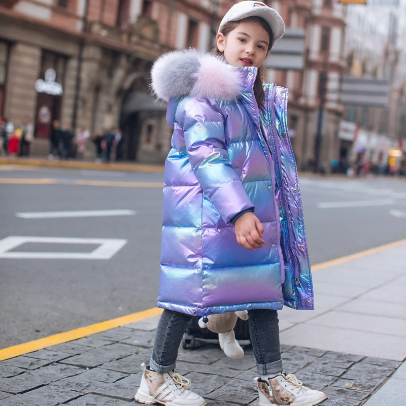 

NEW fashion 2020 Children warm Winter Down Jackets for Girl clothes coat Boy Clothing kids Hooded Thicken Long waterproof Parka