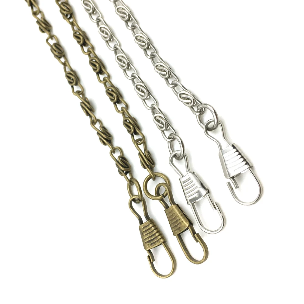 

20PCS Purse Straps Metal Chains Replacement for Handbag Clutch Shoulder Bag Luggage Hardware Accessories Bronze/Silver 40/120cm