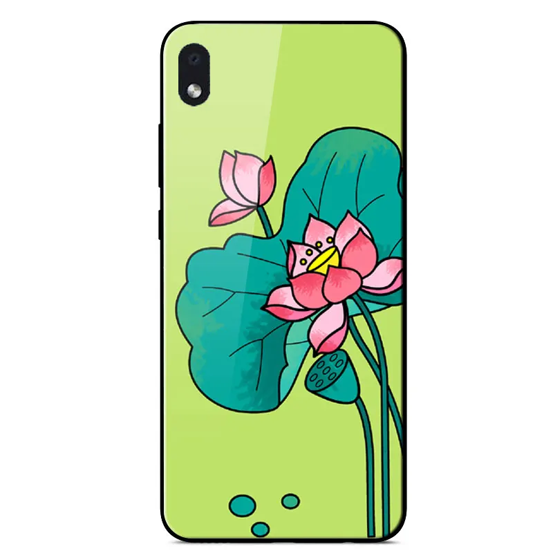 

For Samsung Galaxy M01 Core Case Fashion Shockproof Glass Protective Back Cover For Samsung M01 Core SM-M013F Painted Phone Case