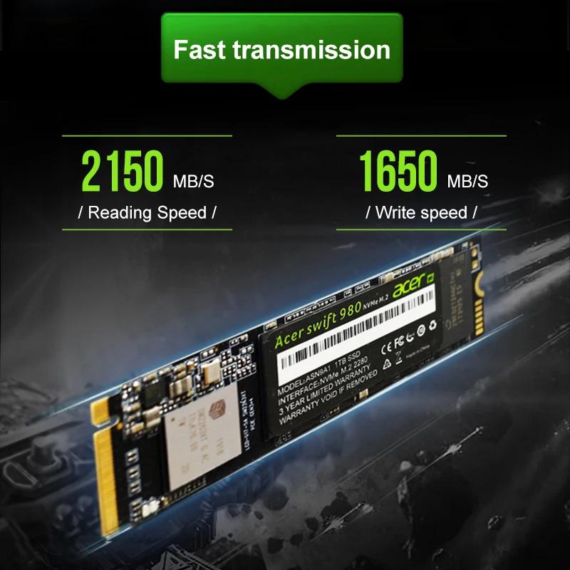Жесткий диск Acer SSD M2 HDD 128 ГБ 256 512 ТБ жесткий m.2 NVMe PCIe твердотельный накопитель для