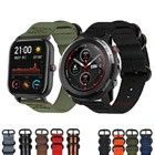 Ремешок нейлоновый для Xiaomi huami Amazfit Bip SStratos 2 2 S 3PACEGTSGTR 47 мм 42, браслет для часов Huawei Watch GT GT2
