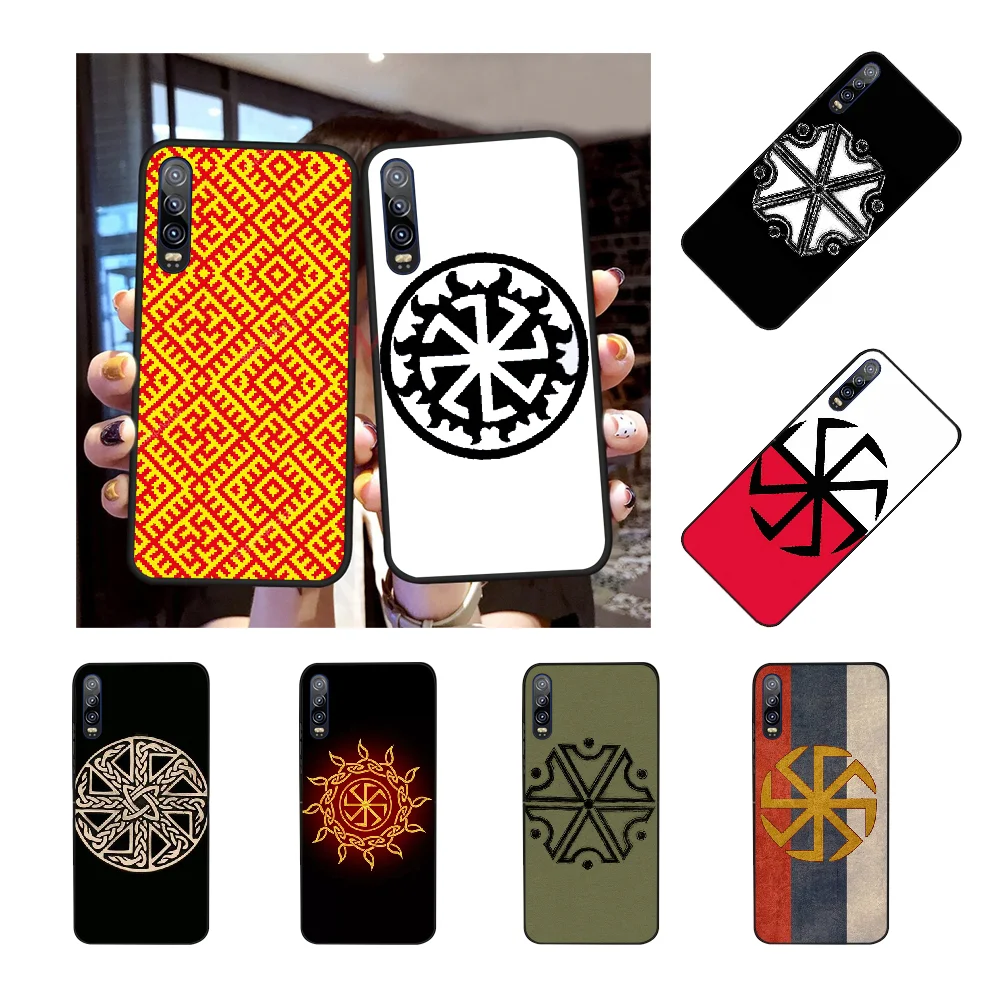 

NBDRUICAI Slavic symbol Kolovrat Soft Silicone Black Phone Case for Huawei P30 P20 P10 P9 P8 Mate 20 10 Pro Lite