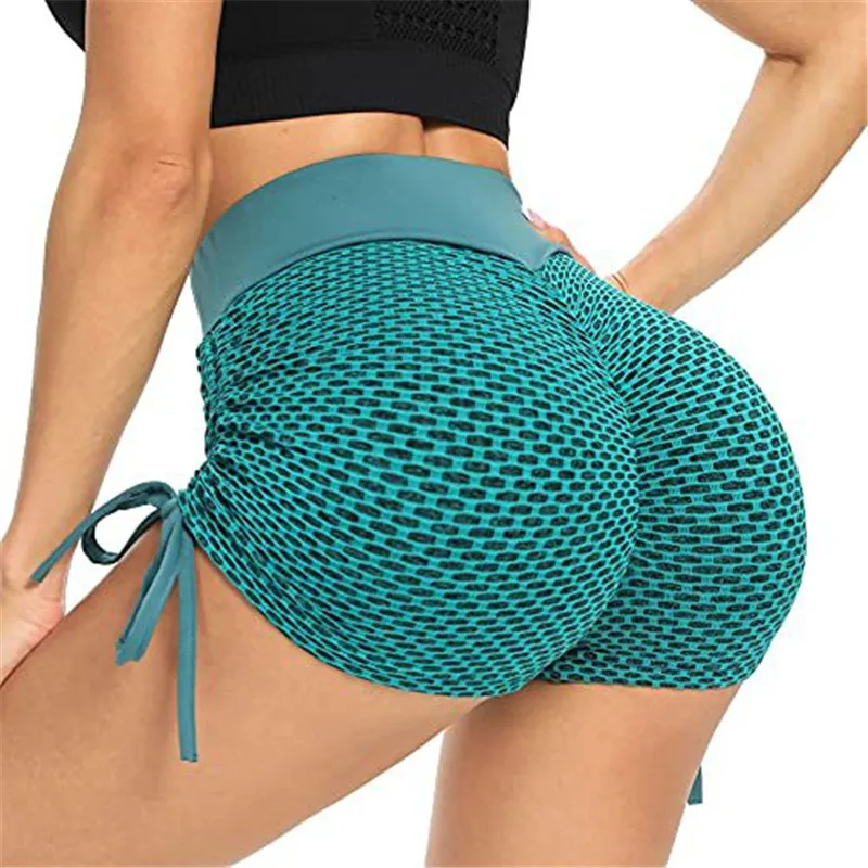 

Women Yoga Shorts High Waist Sexy Elastic Breathable Peach Hip Slim Tight Buttocks Curve Fitness Running Sports Cycling Short
