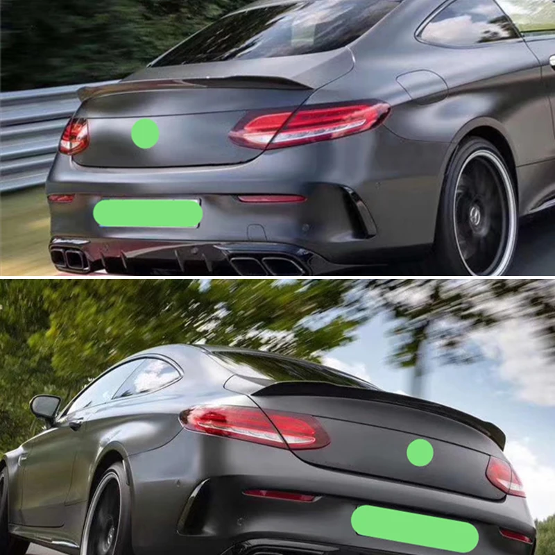 Используйте для Benz C Class W205 спойлер 2015 2019 год купе 2 дверный AMG Реальные углеродного