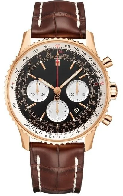 

Мужские кварцевые часы с хронографом, черные, синие, коричневые часы из нержавеющей стали с сапфировым стеклом и кожаным ремешком