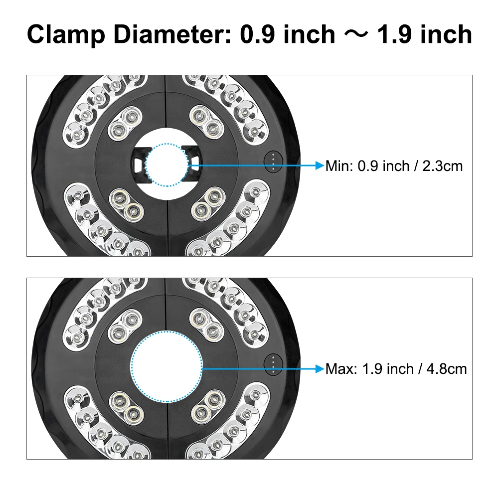 

28LED Outdoor Patio Umbrella Pole Light Beach Garden Detachable Portable Camping Tent Lamp Emergency Light With Hook