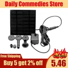 Поплавковый садовый фонтан на солнечной батарее 1,2 Вт, уличное украшение с питанием от солнечной панели, водяной насос, фонтан с 7 распылительными головками для садового бассейна