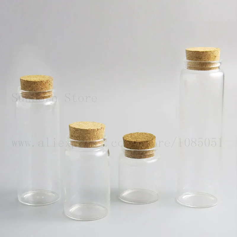 Big Empty Transparent Bottle Jar With Cork Stopper Clear Glass Container for Laboratory School Storage 150ml 400ml 800ml | Красота и