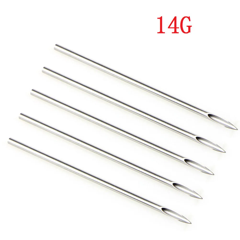 Hot Sale  1Set Tongue Eyebrow Nose Belly Button Body Jewelry Piercing Rings Clamp Gloves Needles Tool Kit Ear Plug Prong Studs images - 6