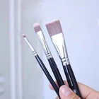 1 шт. Базовая база плоские Кисти для макияжа точный Малый консилер Кисть для макияжа Многофункциональный Художественный Профессиональный Синтетический ворс