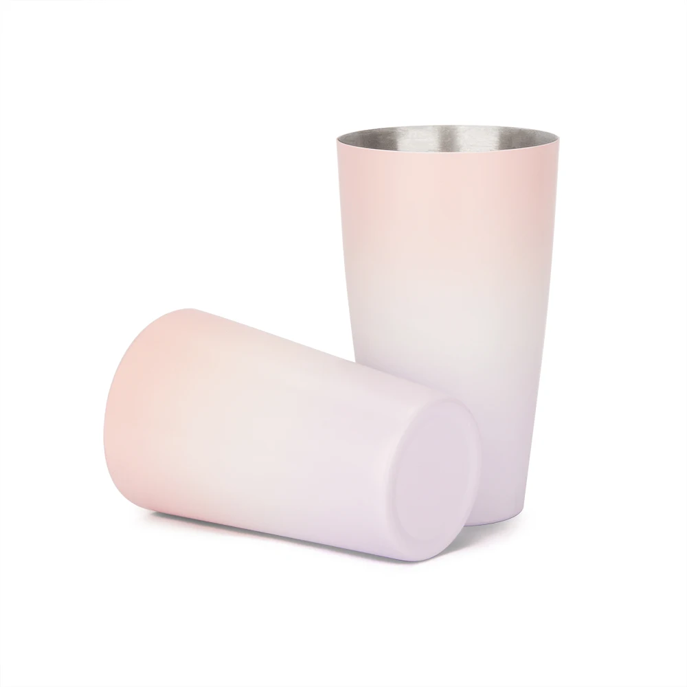 Новый высококачественный градиентный барный коктейль-шейкер из нержавеющей