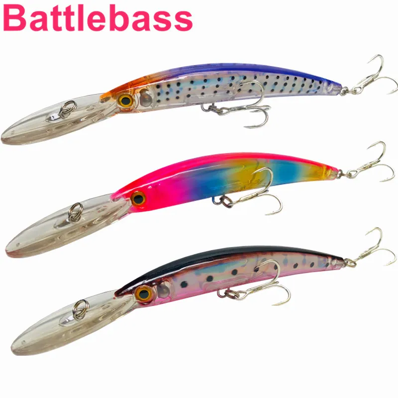 

1PCS Floating Fishing Lure Big Shad Minnow 17cm 24g Artificial Bait 6M Plastic 3D Eyes Wobbler Bass Lure Fishing Tackle peche