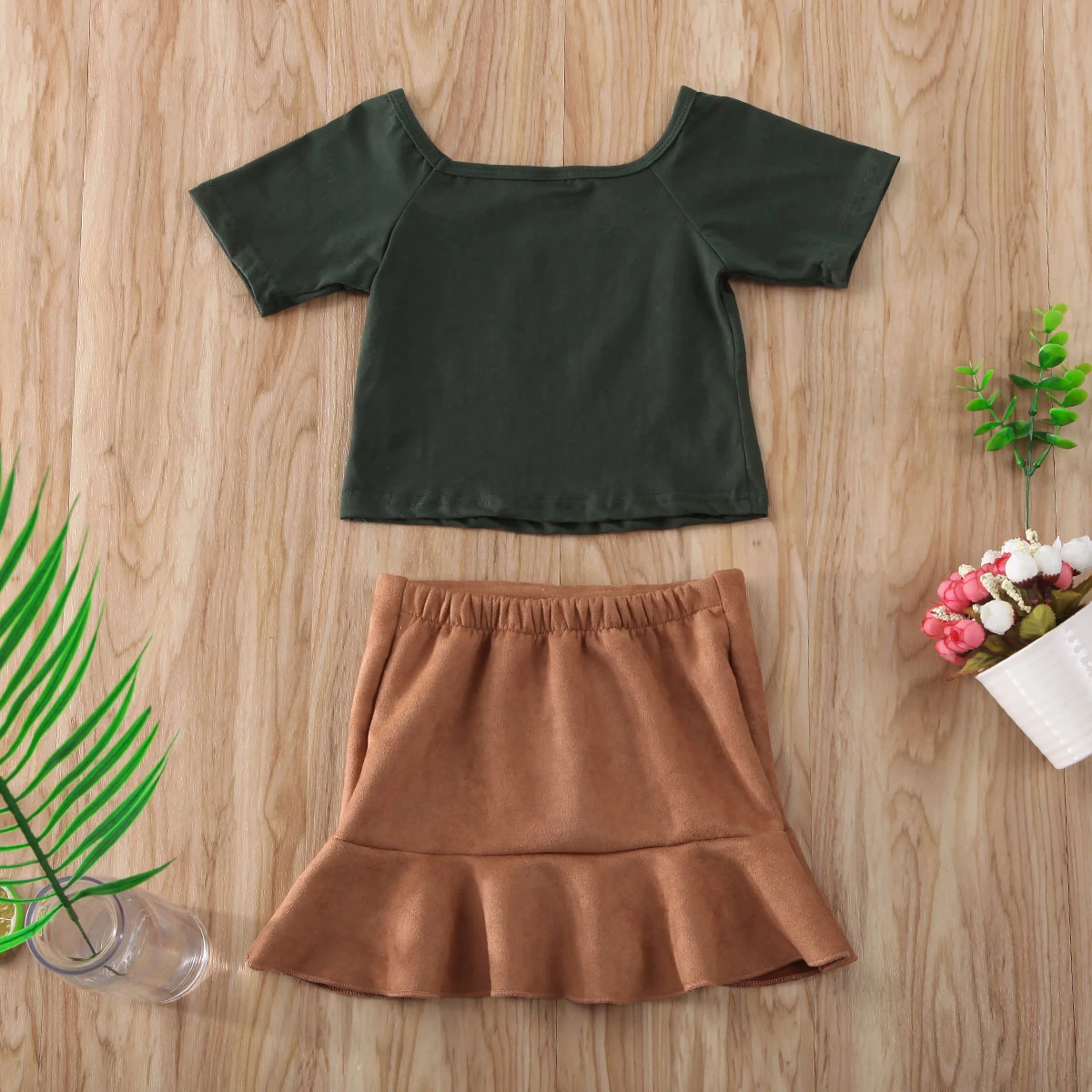 NEW 2020 Newborn Toddler Kid Baby Girl Tops T-Shirt Dress Skirt Outfit 2PCS Clothes Set | Детская одежда и обувь