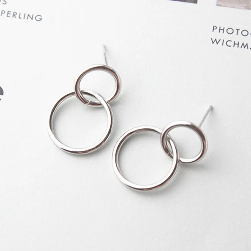 

Серьги женские круглые из серебра 925 пробы