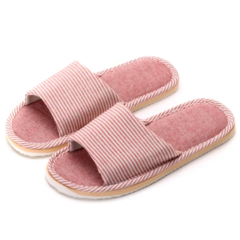 

2020 spring linen indoor slippers non-slip soft sole home sandals slippers woman home house flats kawaii shoes klapki damskie