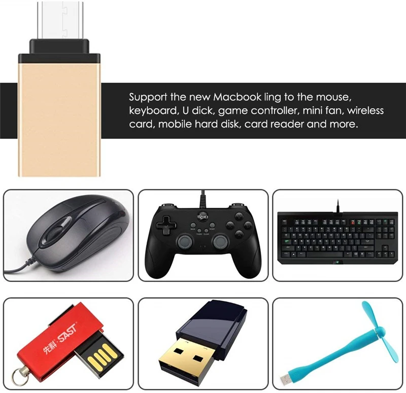 6 шт. адаптер USB Type C (папа) Micro (мама)|Переходники и адаптеры| |