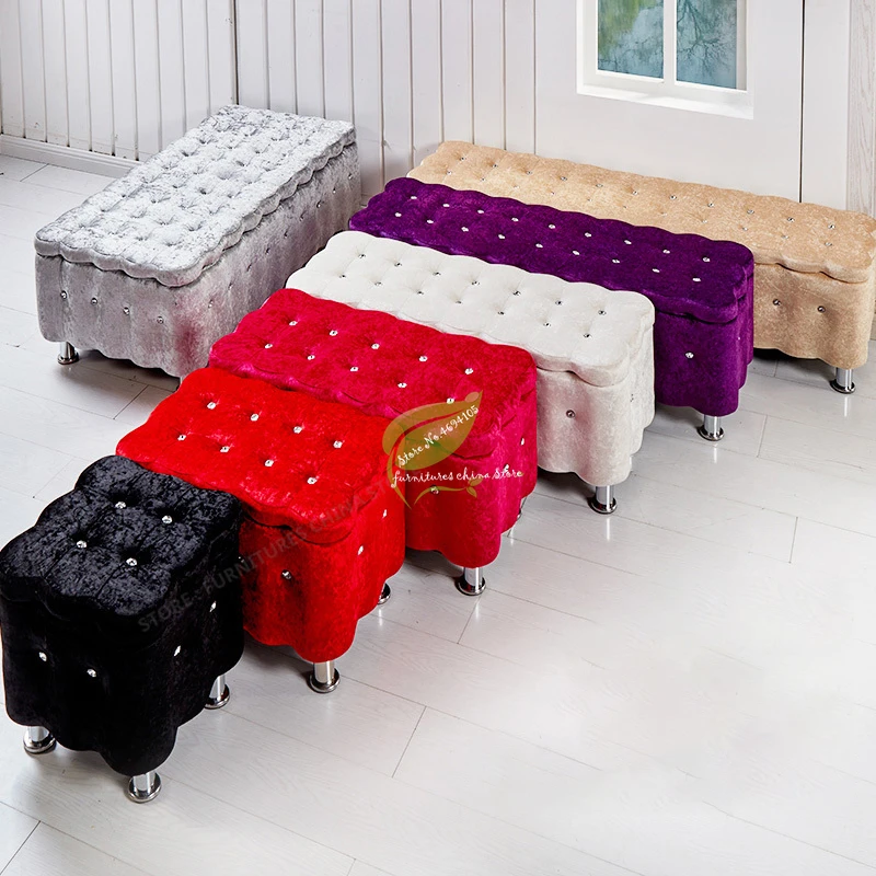 Табурет Т-образный из массива дерева прямоугольная скамейка для хранения обуви