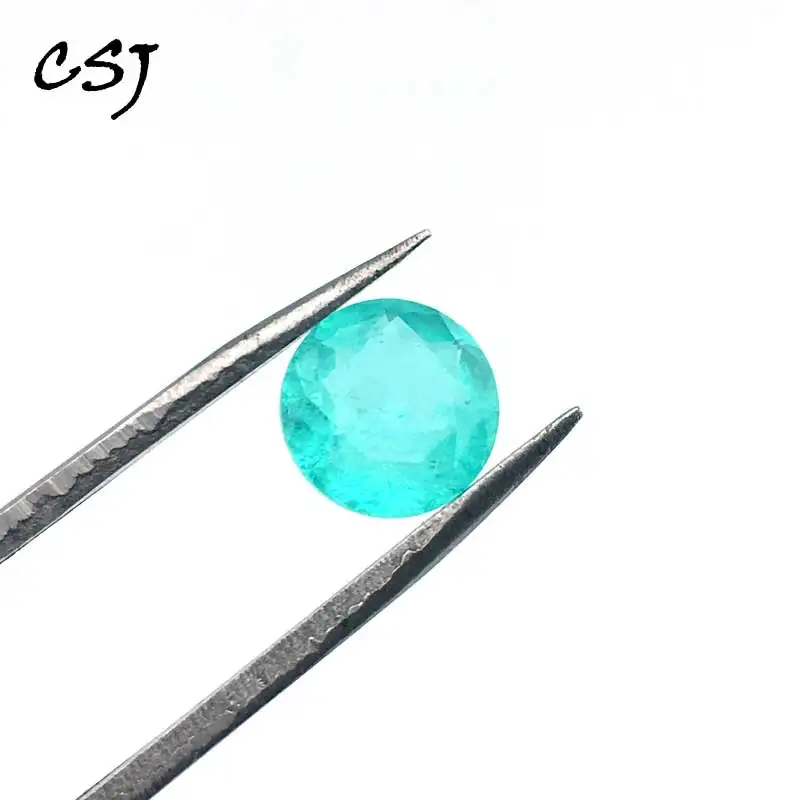 CSJ создан Параиба Турмалин свободный драгоценный камень круглой огранки для Diy